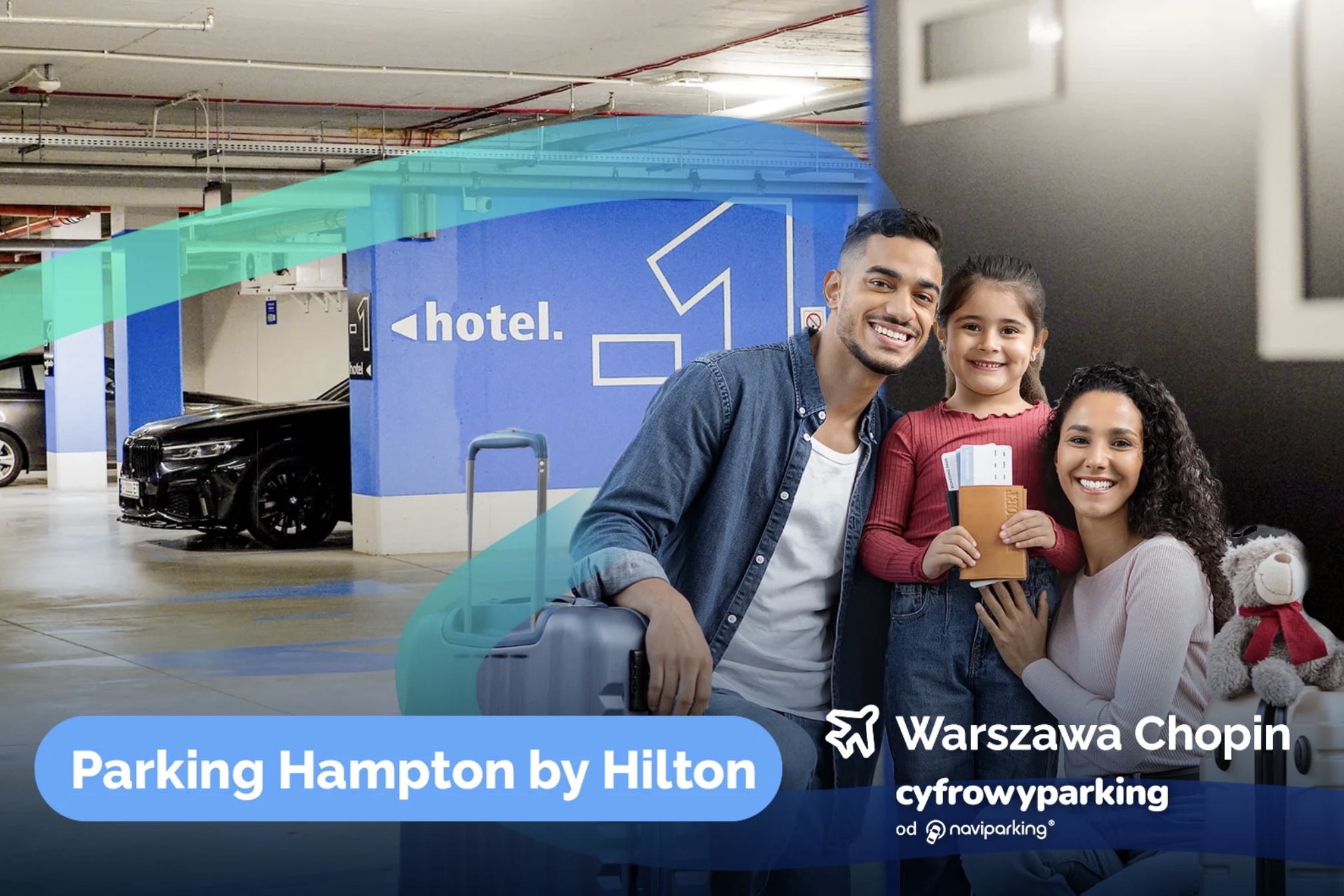 Parking Hampton by Hilton przy Lotnisku Chopina